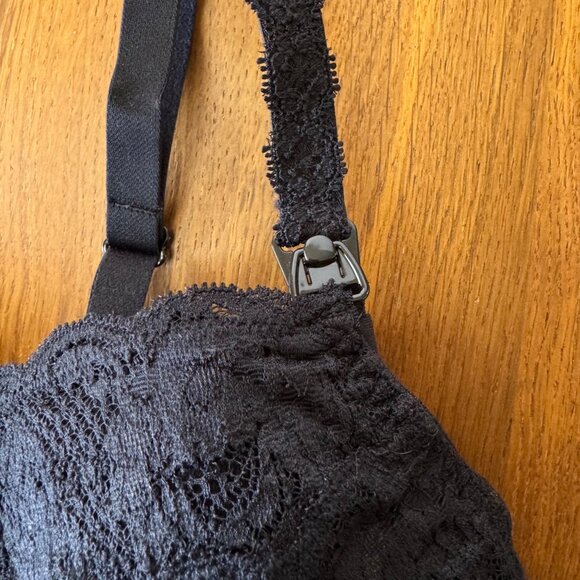 COSABELLA Never Say Never Maternity Bra Womens M Black Lace Nursing Bralette - Picture 3 of 6